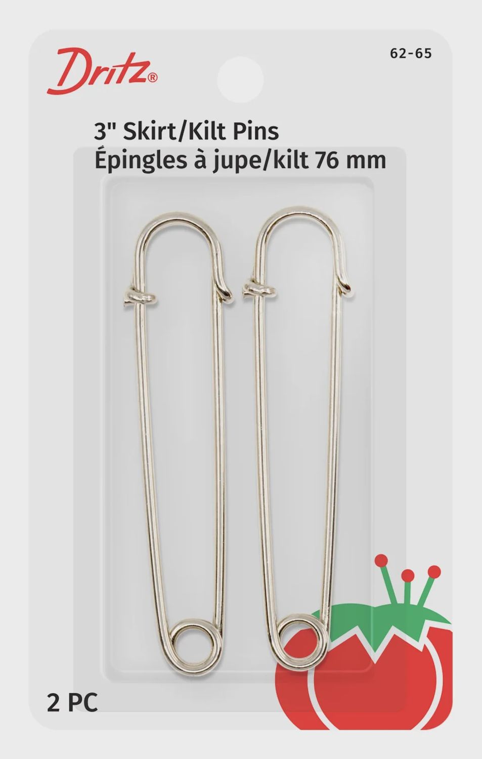 Skirt / Kilt Pin 2pcs Silver