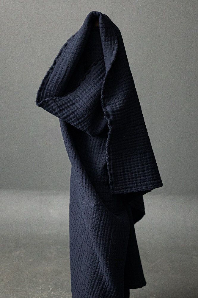 Soft Stitch Navy Jacquard - Merchant &amp; Mills