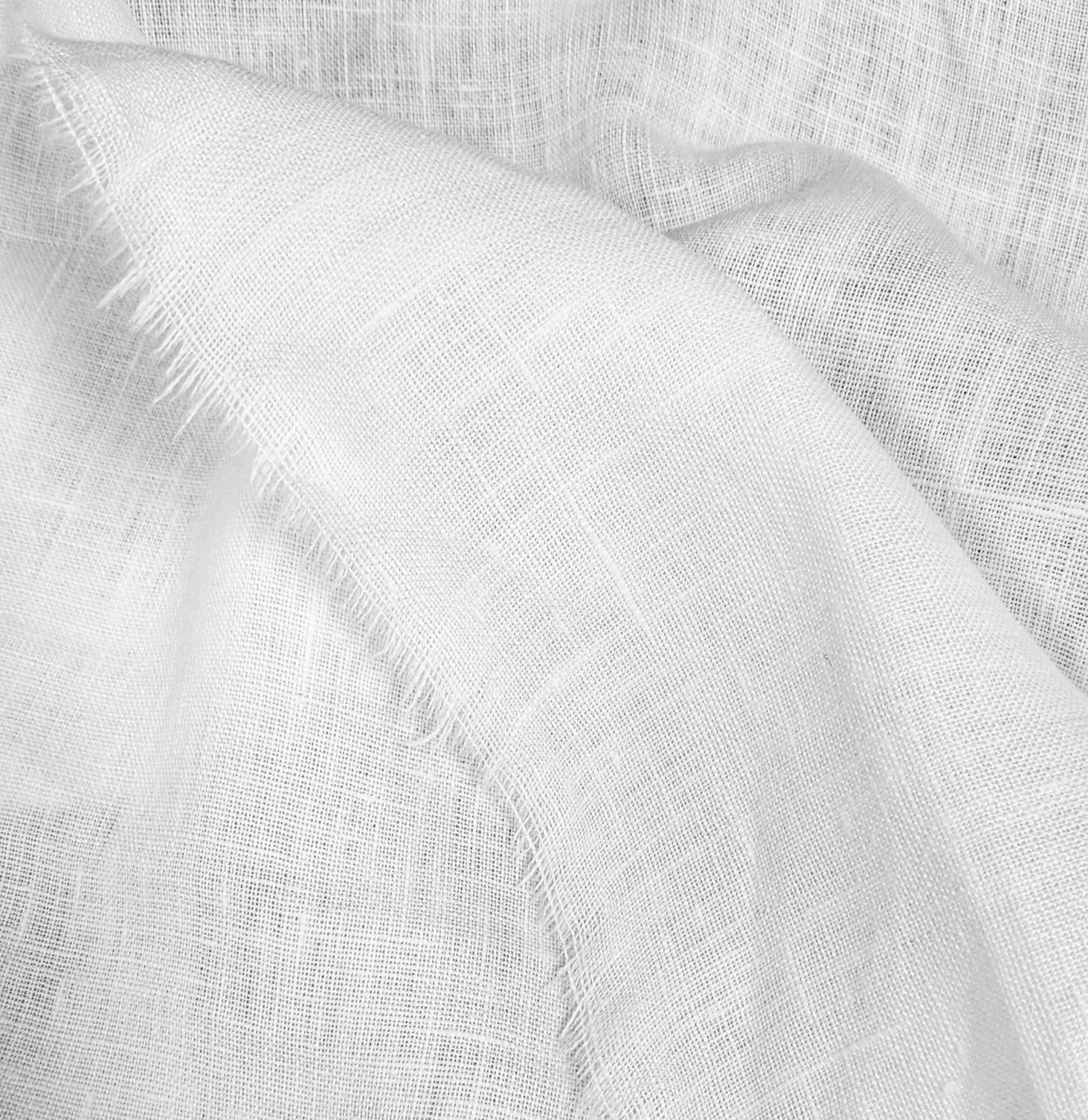 Solid White Deadstock Midweight Linen