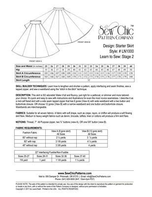 Starter Skirt - Sew Chic Patterns