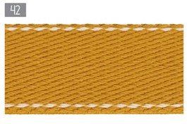 Stitched Cotton Webbing - 30mm (1.25"), Color: Gold