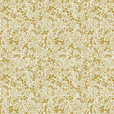 Tapestry Lace in Gold cotton print Rifle Paper Company