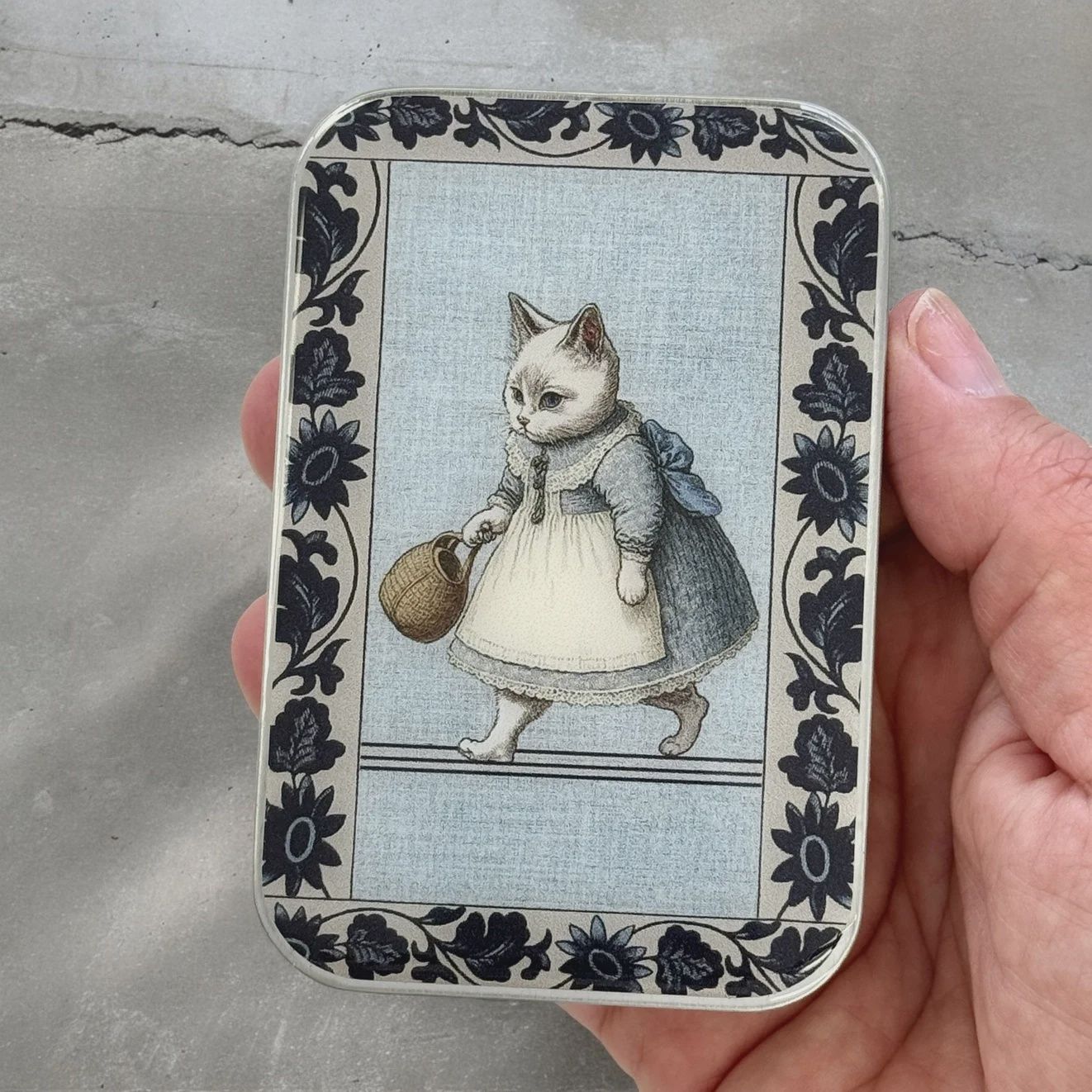 Vintage Kitty Notions Tin - Firefly Notes