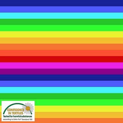 Skinny Rainbow Stripe Jersey Knit Avalana Stof Fabrics