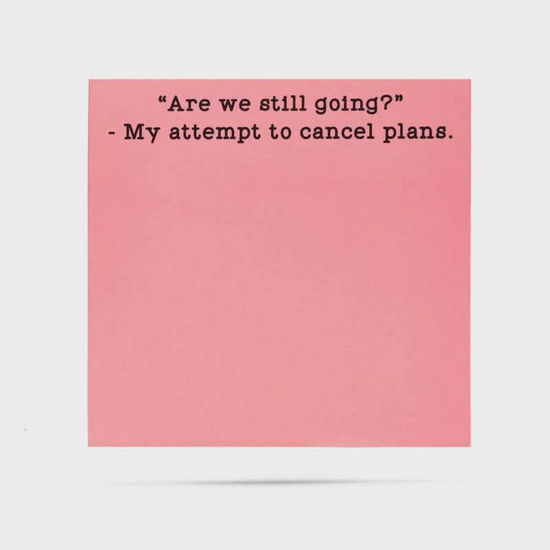 Sorry I'm Late Funny Sticky Notes