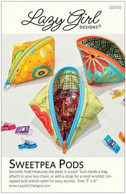 Sweetpea Pods Zip Pouch Pattern - Lazy Girl Designs