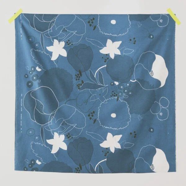 Waltz in Calming Breeze Cotton Linen Sheeting Nani Iro Kokka
