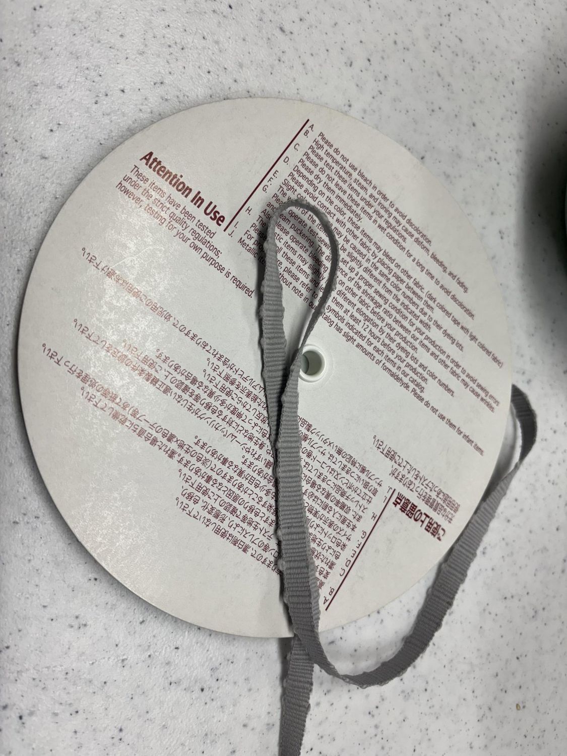 Silver Grey Vintage Cotton Petersham 3/8" Grosgrain Ribbon Japanese Import