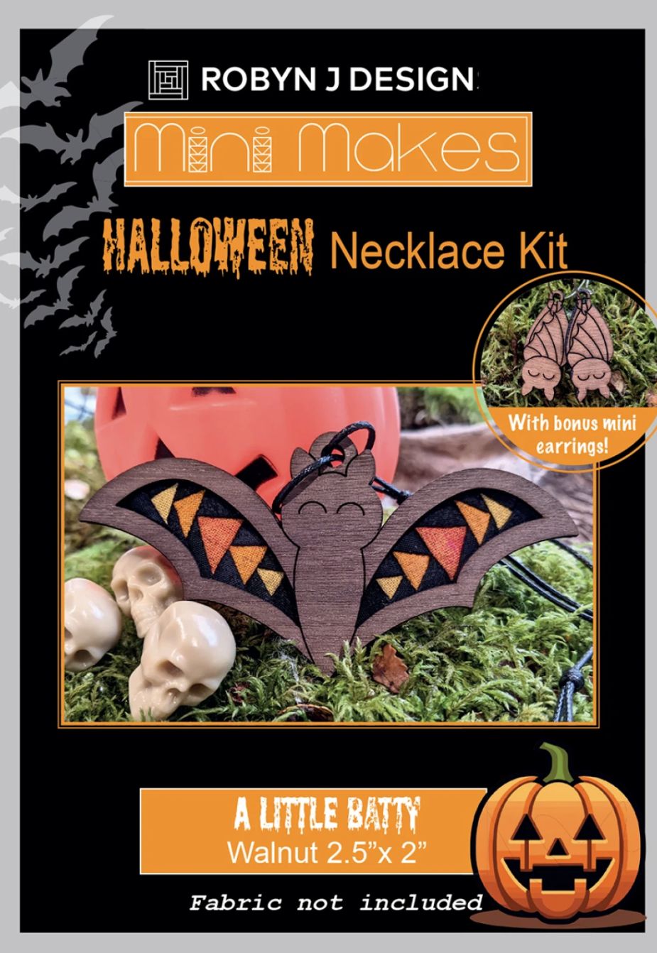 Slightly Batty Necklace Kit Walnut
