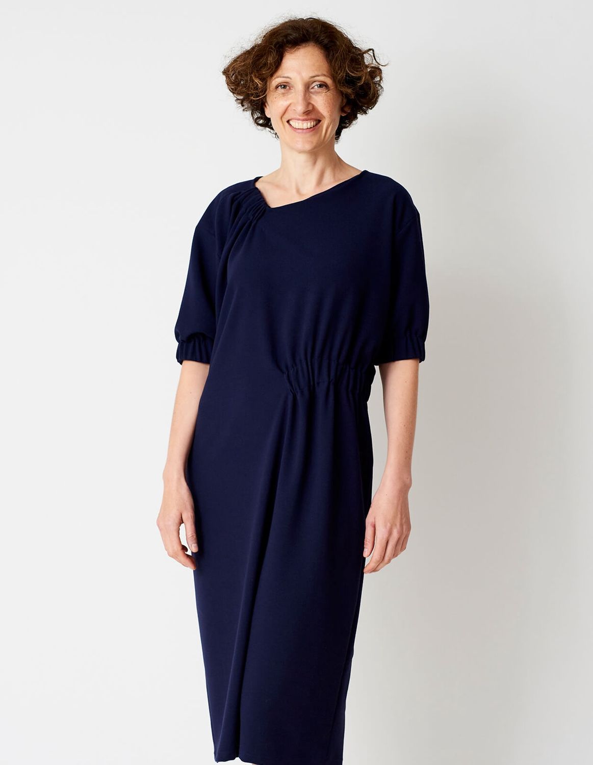 Asymmetric Gather Dress PDF Download The Maker's Atelier