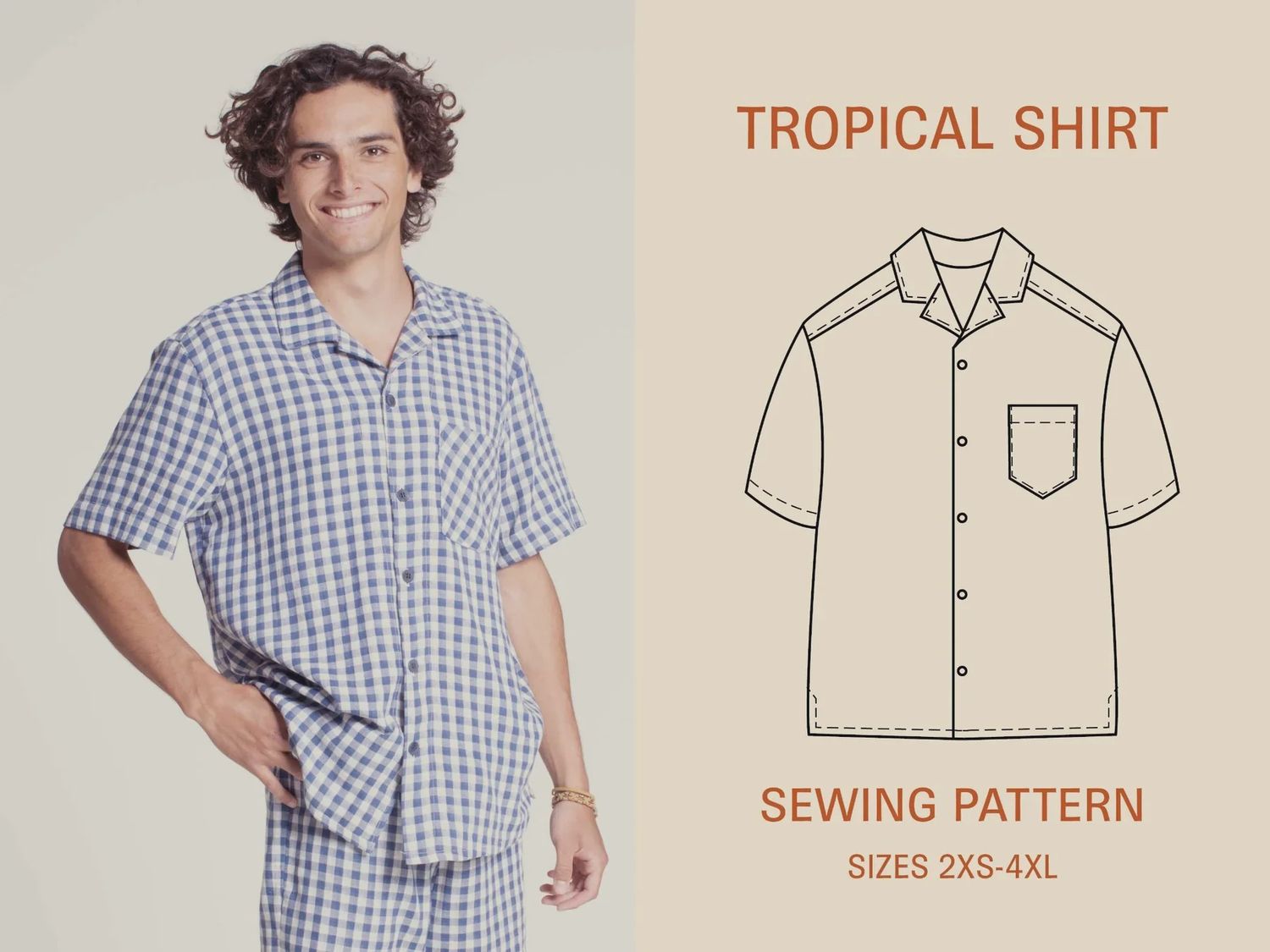 Tropical Shirt Men's Pattern - Wardrobe by Me