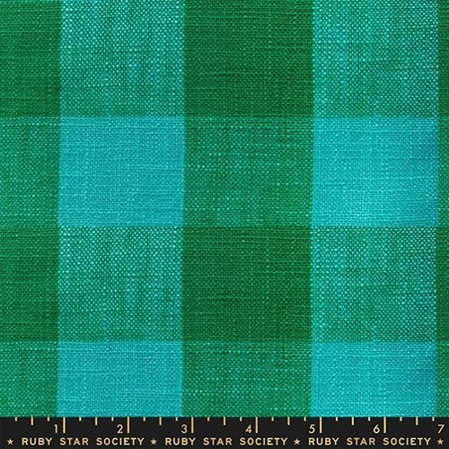 Turquoise Large Check 16" Sunshine Toweling Ruby Star Society