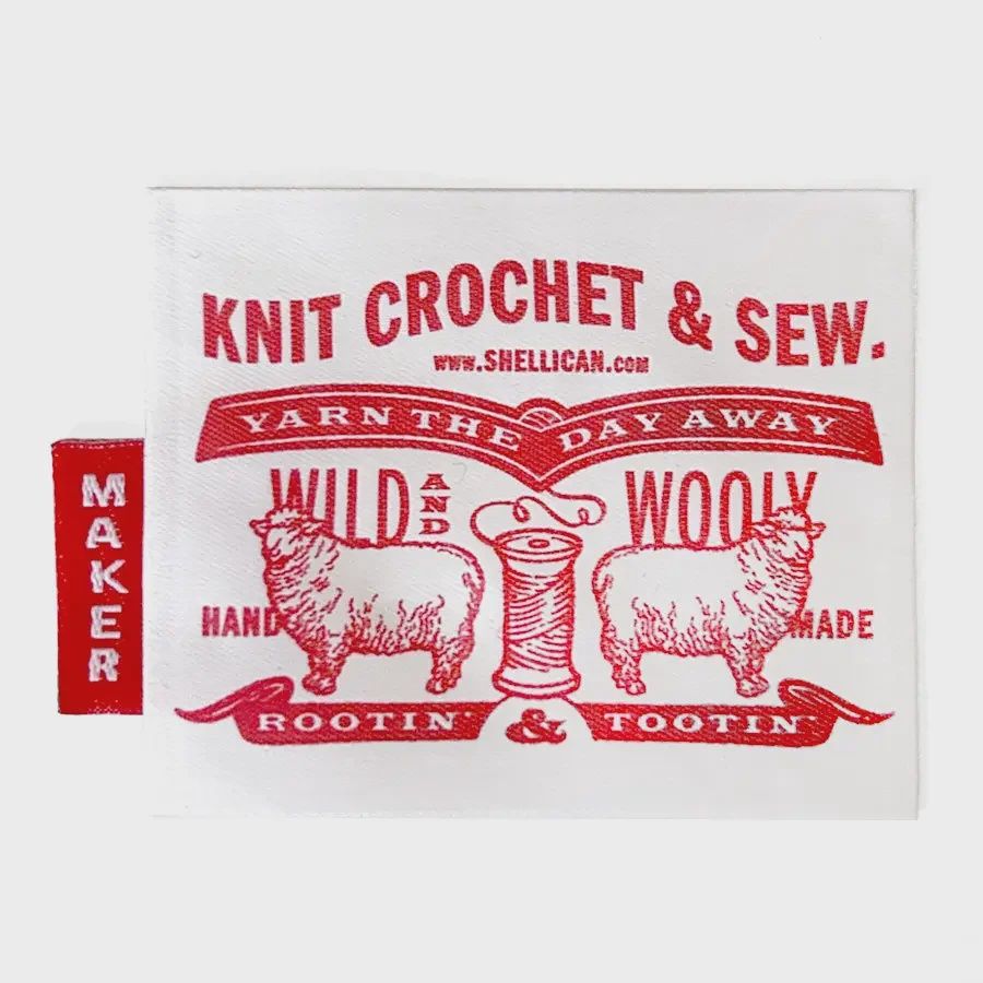 Wild and Wooly Woven Labels Pack of 6 Shelli Can