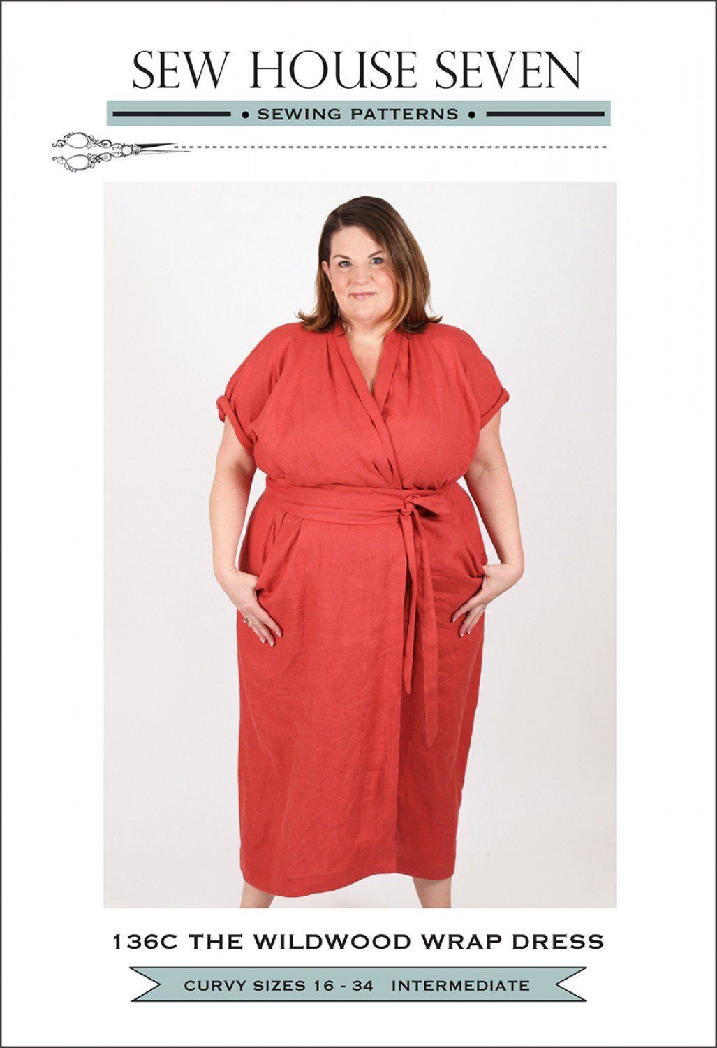 Wildwood Wrap Dress Sizes 16-34 - Sew House Seven