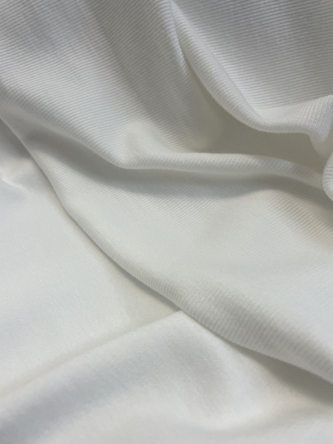 White Tencel Rib Knit Deadstock