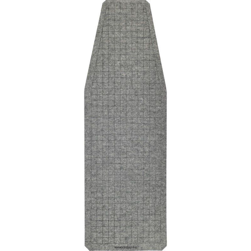 Wool Ironing Board Mat with Grid 18" x 36" Grey