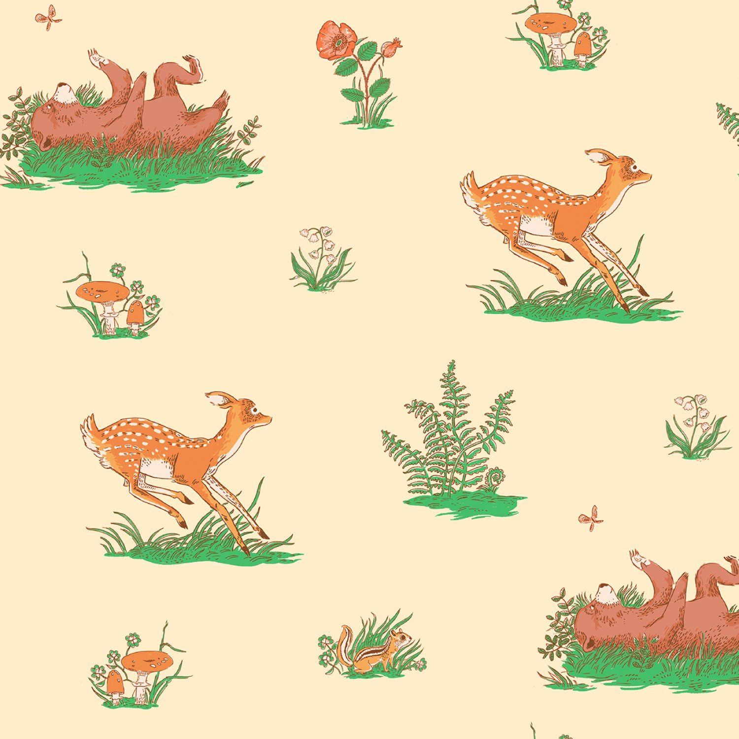 Beargrass Peach Cotton Forestburgh by Windham Hill