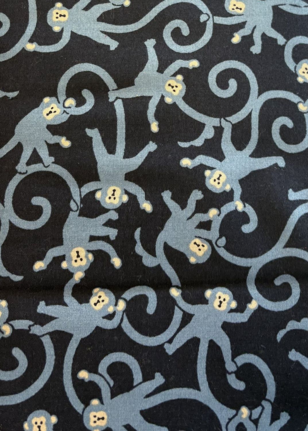 Blue Monkey Japanese Import Printed Cotton Sevenberry