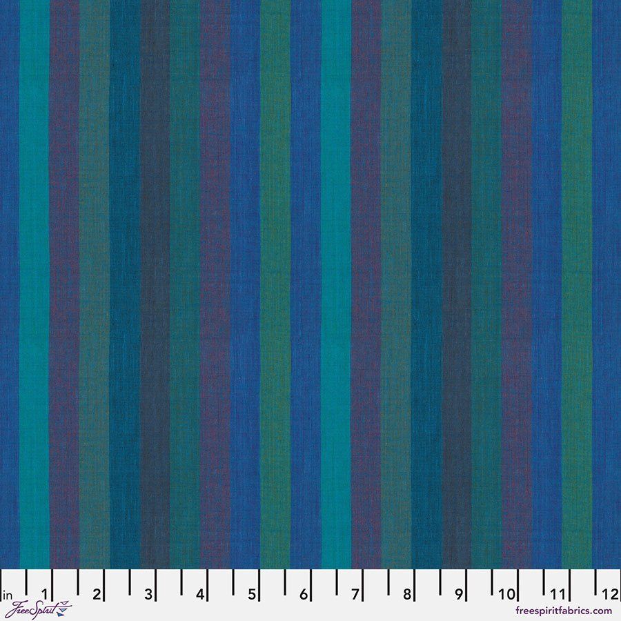 Blue Broad Stripe Kaffe Fassett Woven Stripes