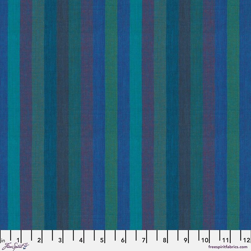 Blue Broad Stripe Kaffe Fassett Woven Stripes