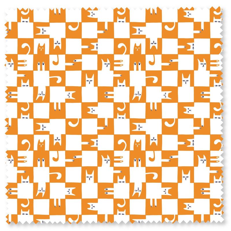 Cats and Flowers You Checkmate my Heart Cloud9 Fabrics