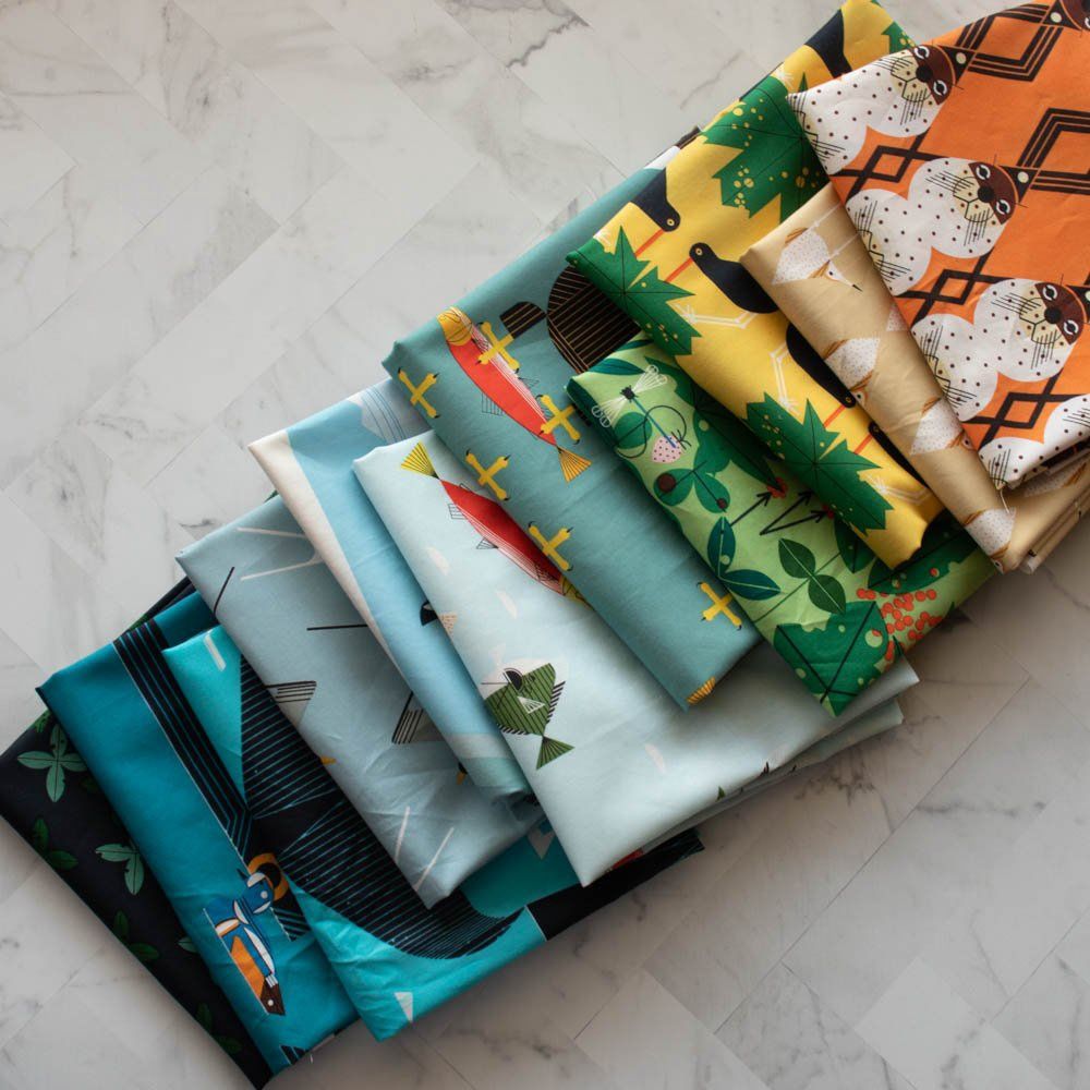 Charley Harper Glacier Bay Organic Cotton Fat Quarter Bundle
