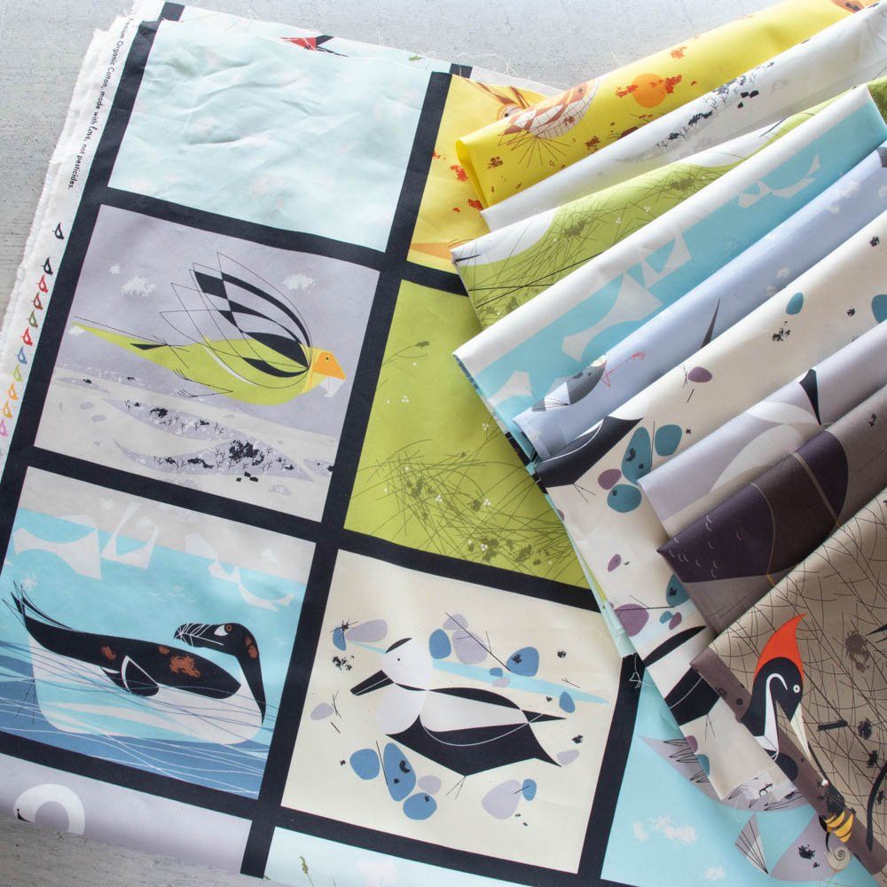 Charley Harper Vanishing Birds Organic Cotton Fat Quarter Bundle