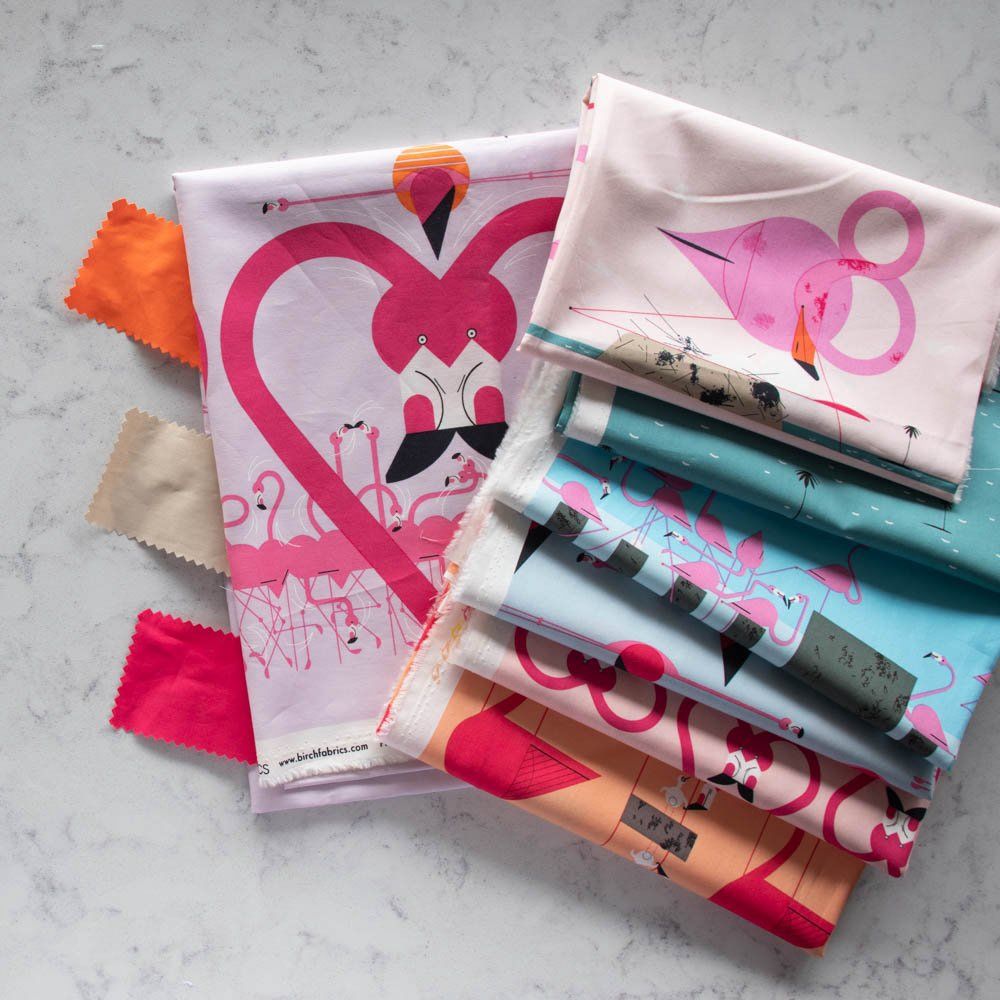 Charley Harper Think Pink Organic Cotton Fat Quarter Bundle