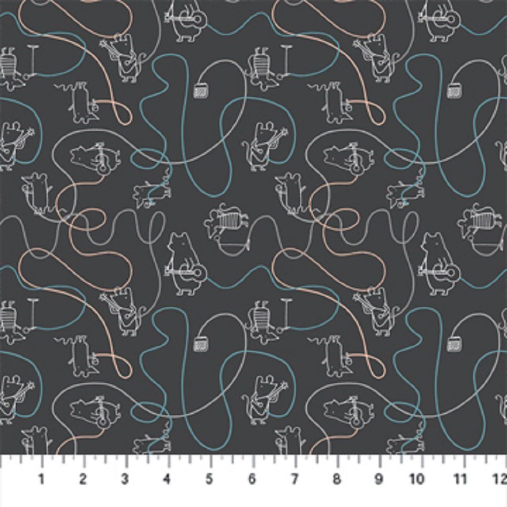 CLEARANCE! Band Practice Mini Musicians - Cotton Print