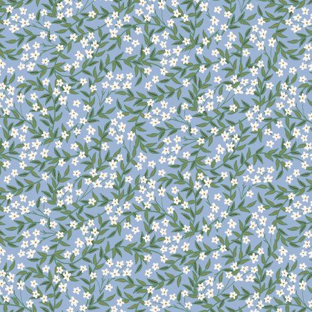 Daphne in Blue Metallic Bramble Rifle Paper Co Cotton + Steel