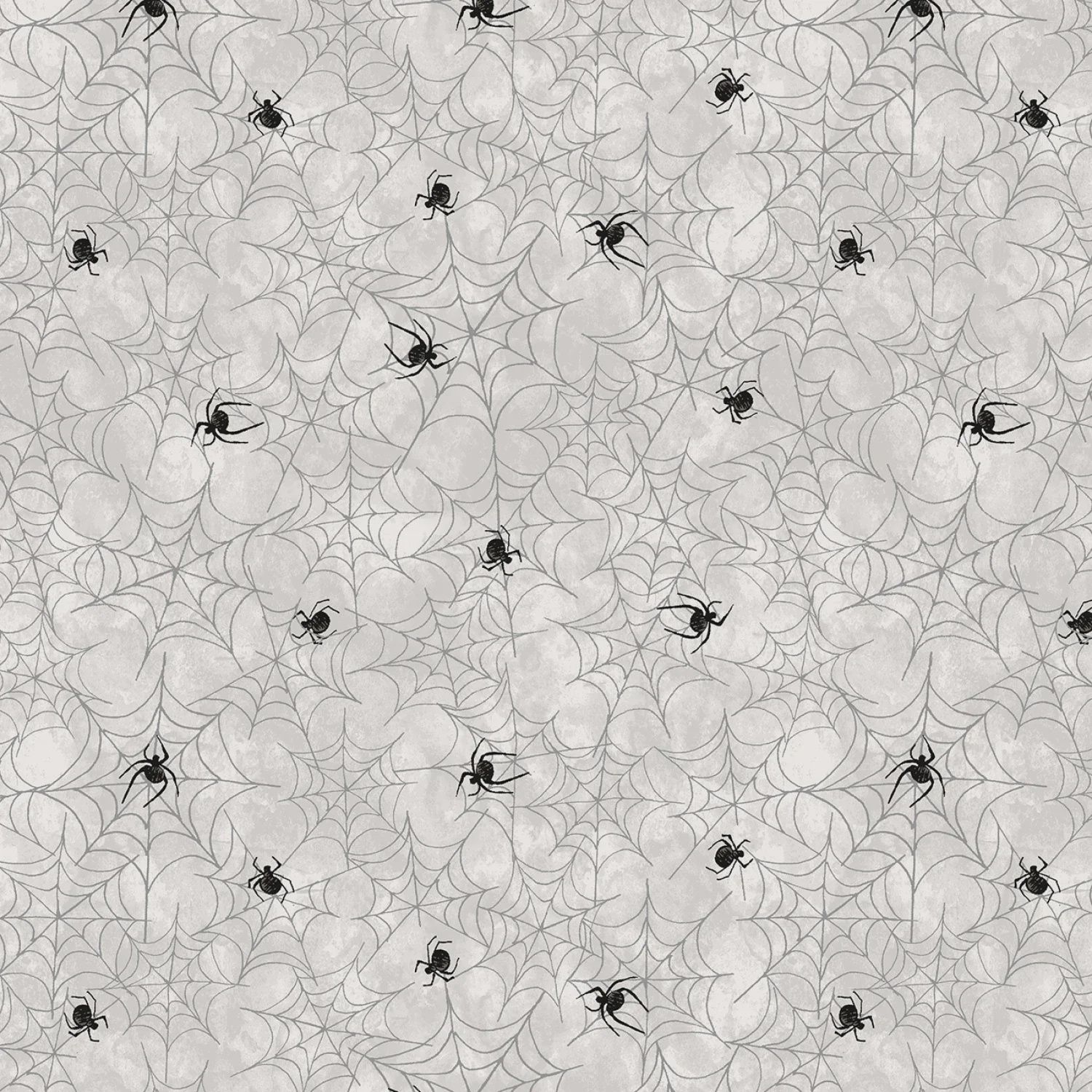 Ghost Spiderwebs Hallows Eve Cotton Print