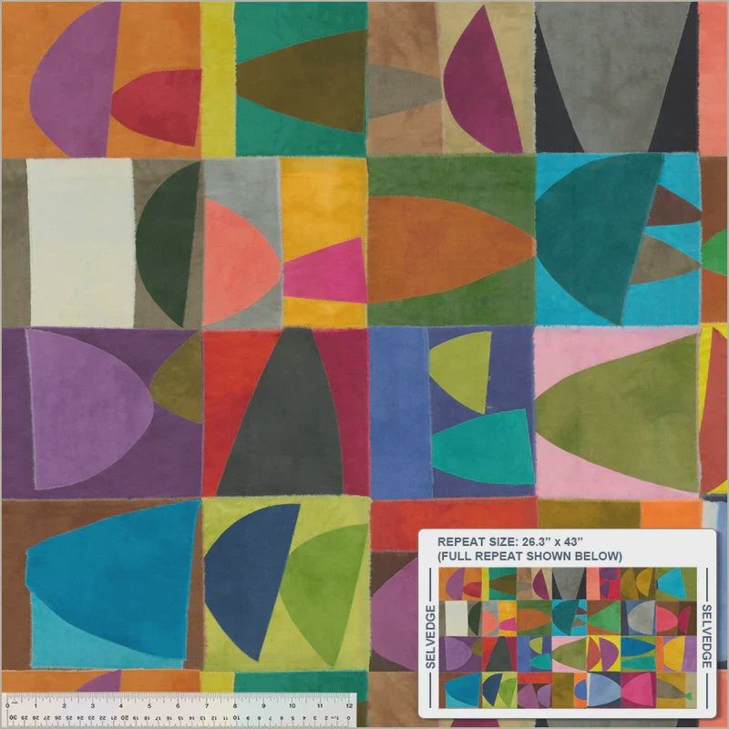 Palette Stacks Printed Cotton Curiosity by Marcia Derse