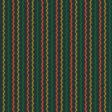 Ribbon Stripe in Evergreen Metallic Cotton Print Holiday Classics Rifle Paper Co