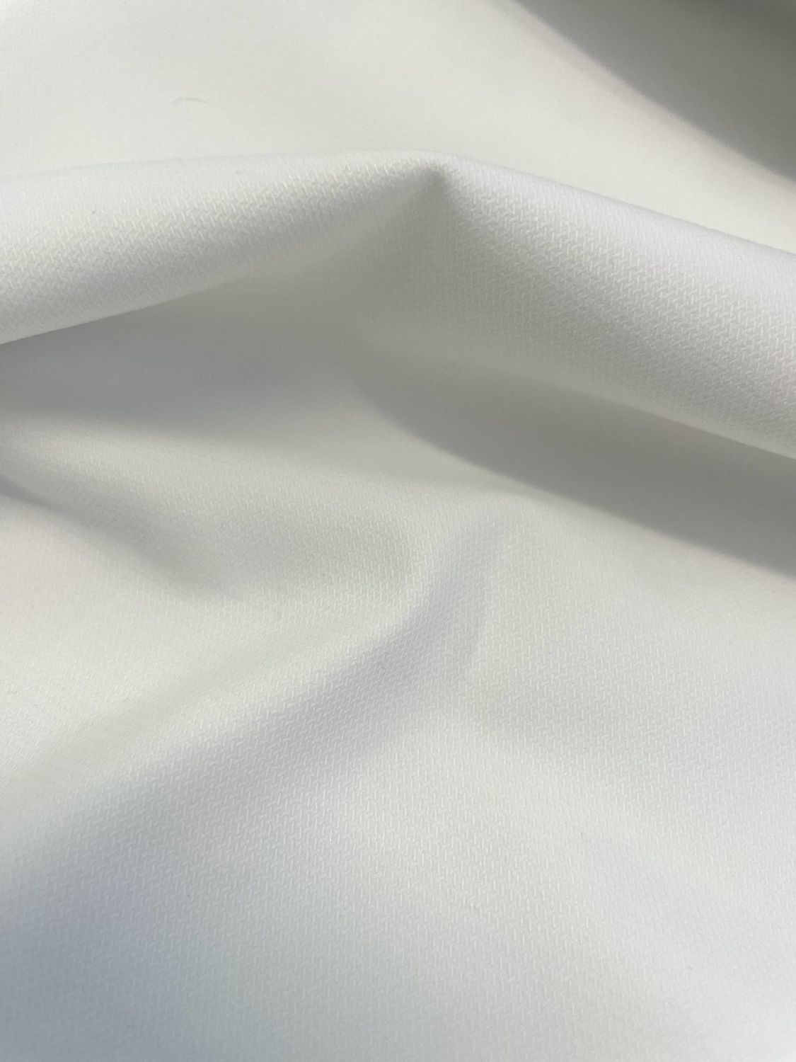 White Italian Cotton Broken Twill Deadstock