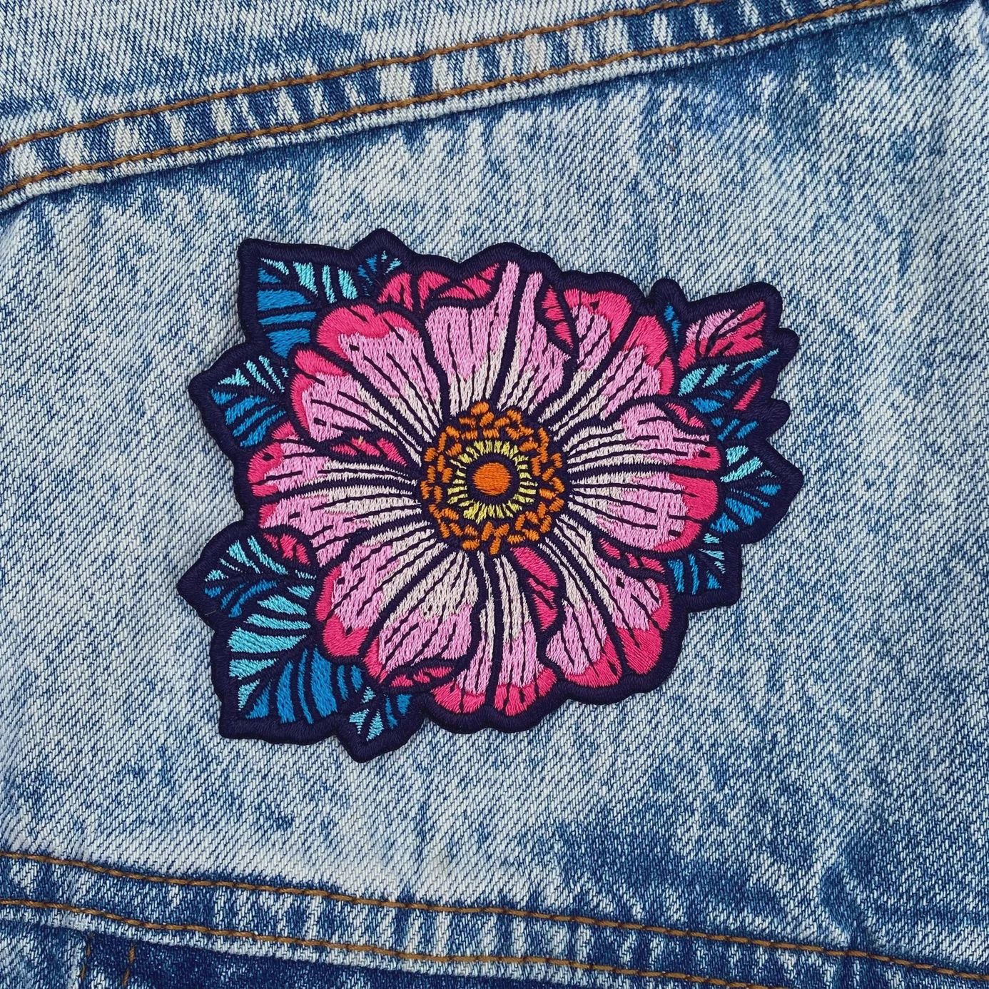 Wild Rose Embroidered Patch Kate O'Hara