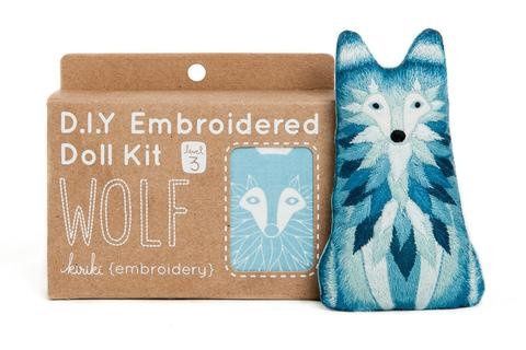 Wolf Embroidery Doll-Maker Kit - Kiriki Press