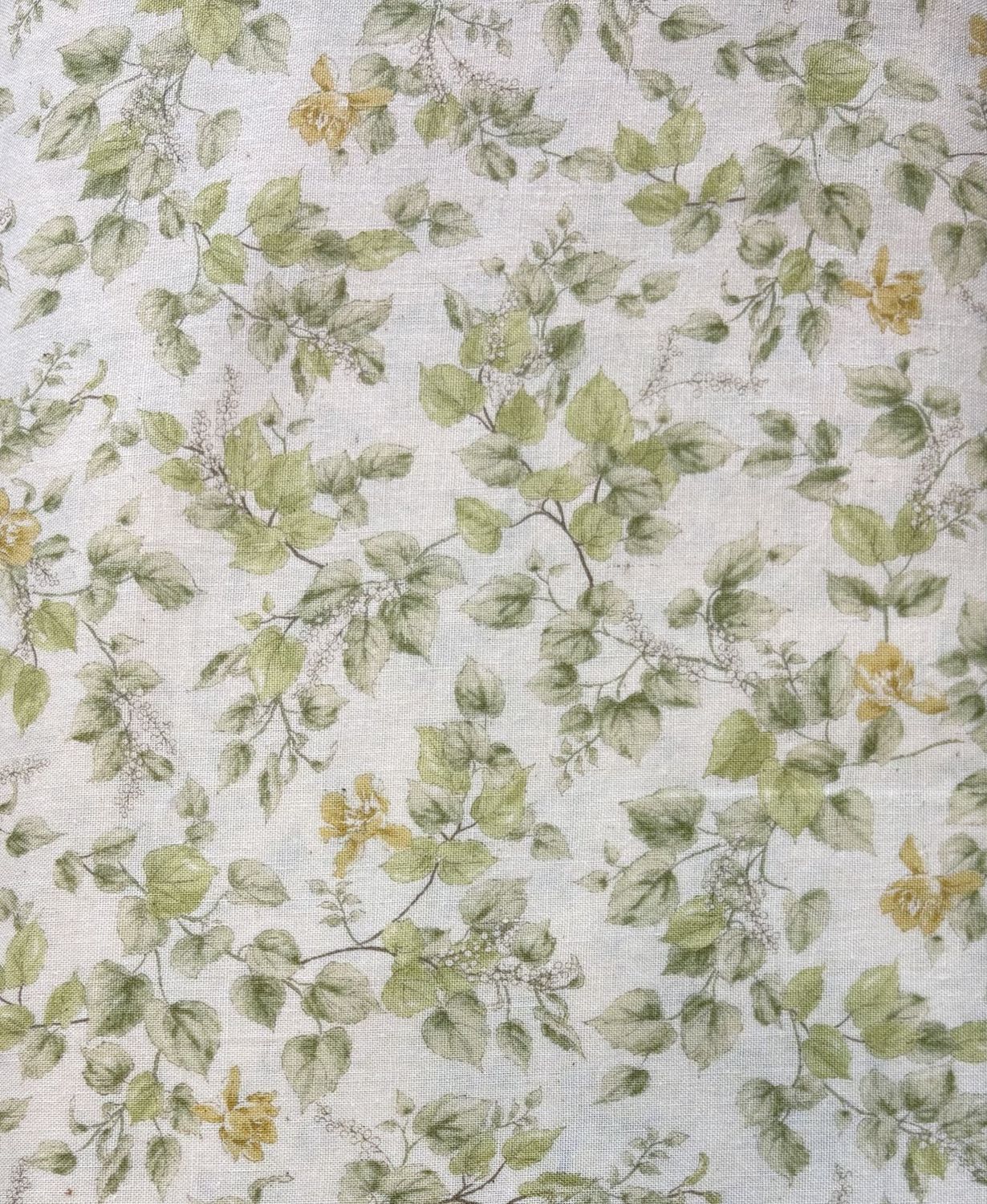 Yellow Flowers Seeded 100% cotton Shirting Japanese Import Sevenberry