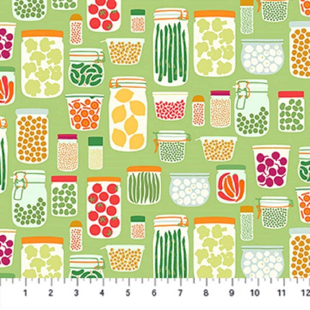CLEARANCE! Grow Green Jars - Cotton Print
