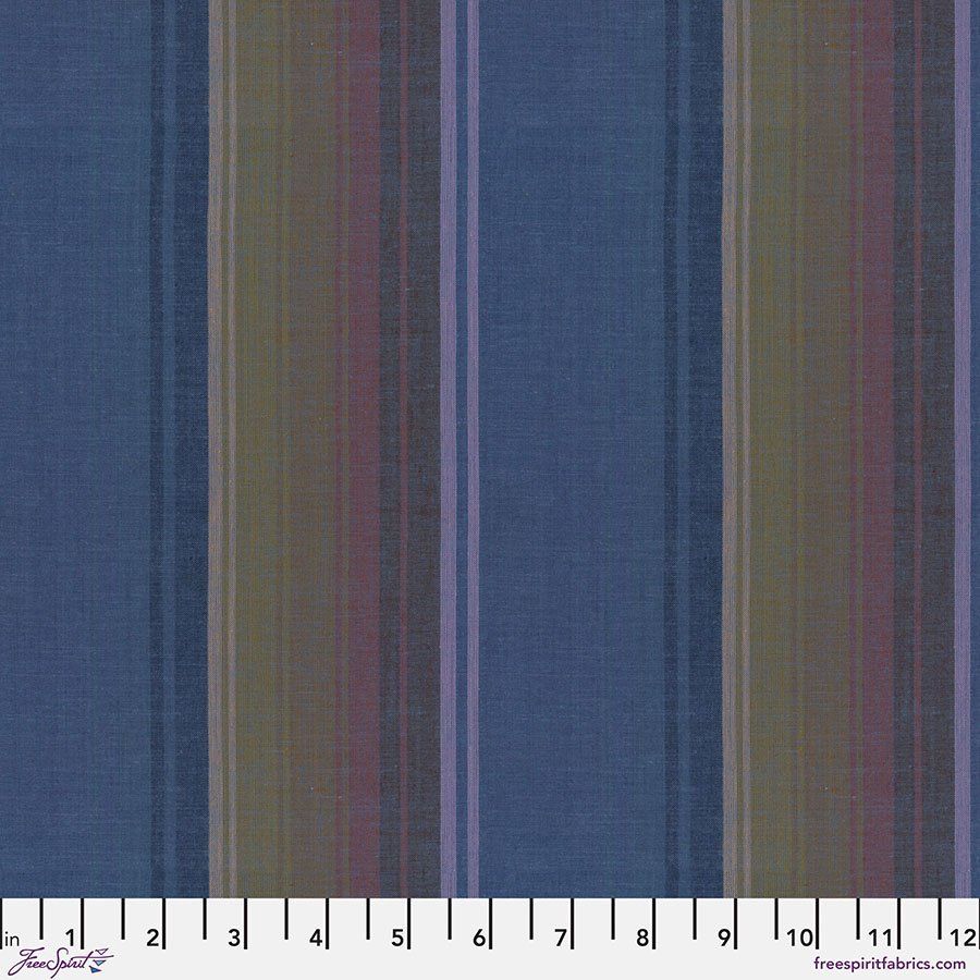 Denim Exotic Stripe Kaffe Fassett Woven Stripes