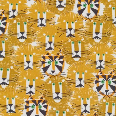 ED Emberley Favorites Organic Cotton Poplin - Lions