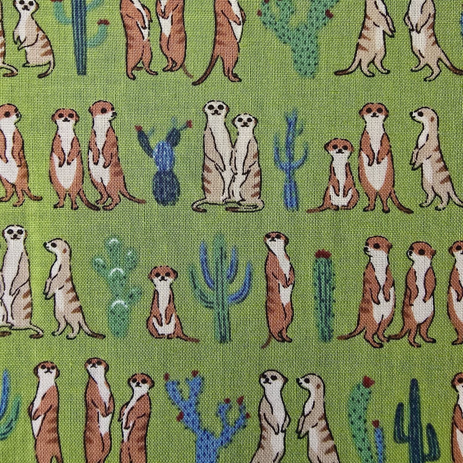 Japanese Cotton Print Meerkats