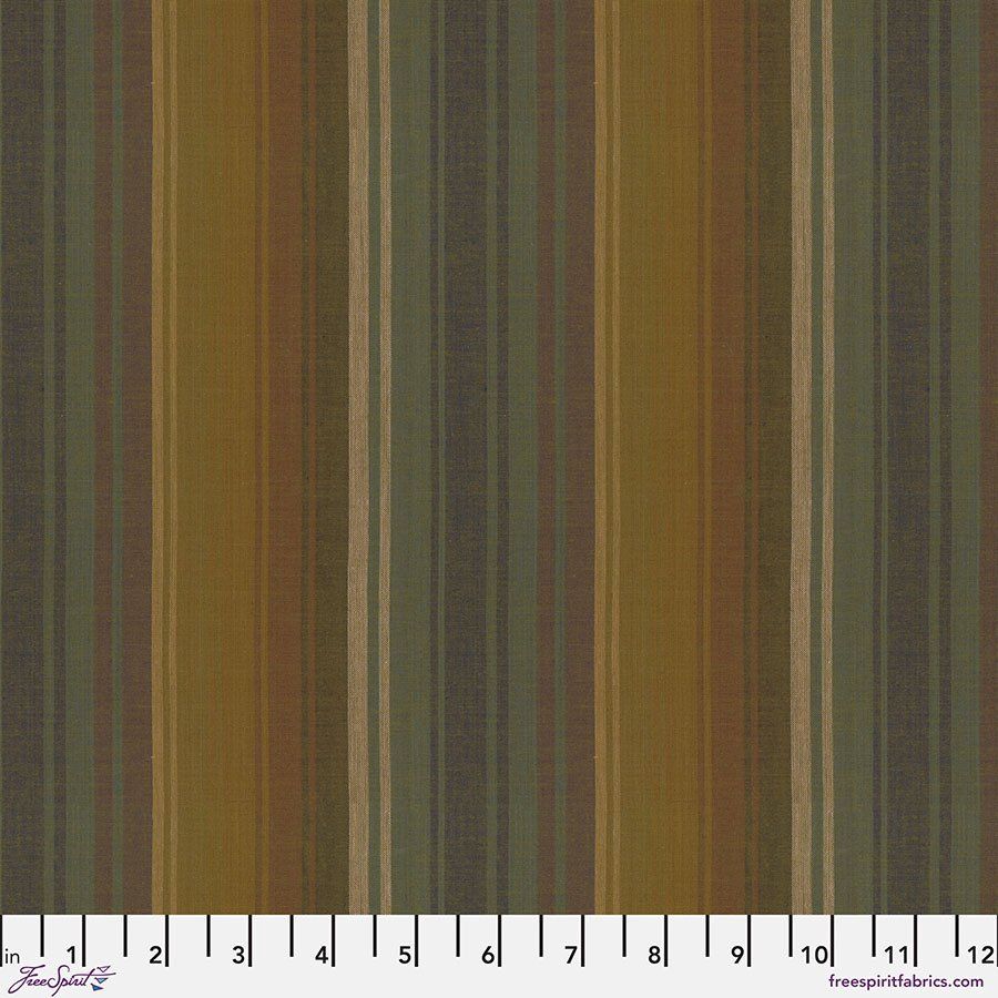 Khaki Exotic Stripe Kaffe Fassett Woven Stripes