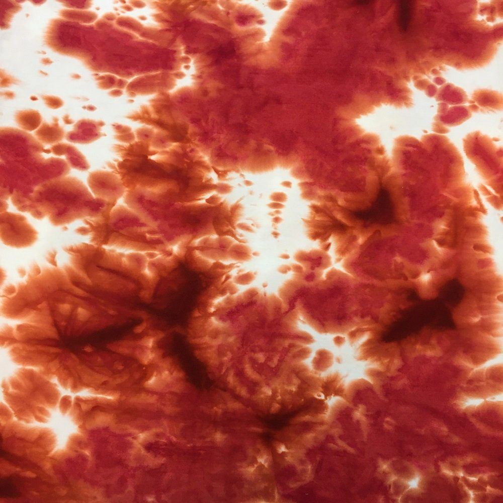 Low Water Immersion Hand-dyed Cotton - Red/Orange/White