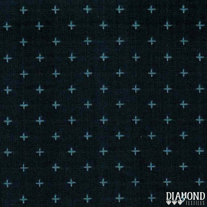 Manchester Plusses and Crosses Restless Sea 3195 Diamond Textiles