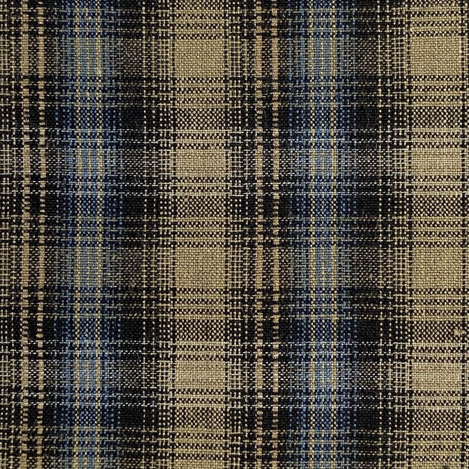 Nikko Indigo Granite Plaid Blue Olive Yarn Dyed Cotton Diamond Textiles