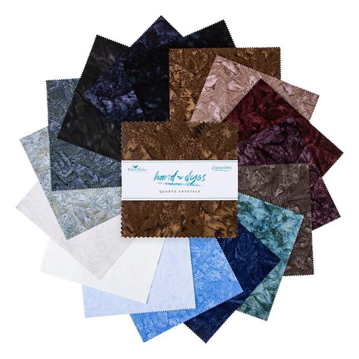 Quartz Crystals 5" Square Charm Pack Expression Batiks Hand-Dyes