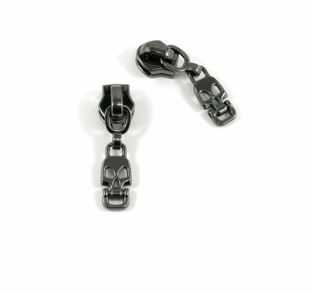 Zip Pull #5 Skull Gunmetal