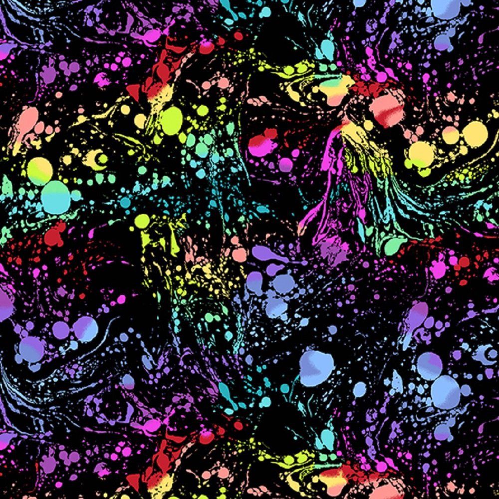 Beguiled Rainbow Splatter - Cotton Print