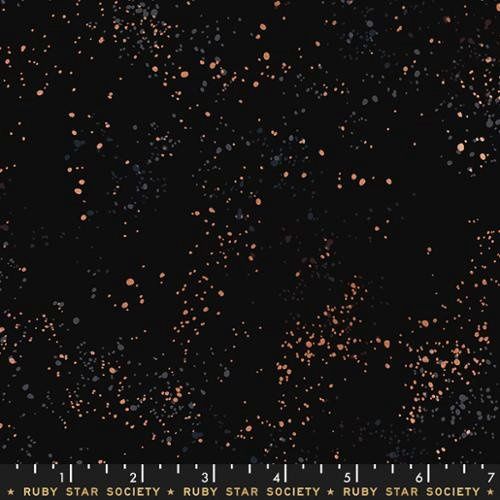 Black Speckled Metallic by Rashida Coleman Hale with Ruby Star - Cotton Print