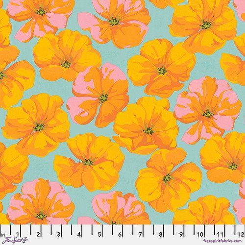 California Poppy Orange Nation of Flowers Free Spirit Fabrics